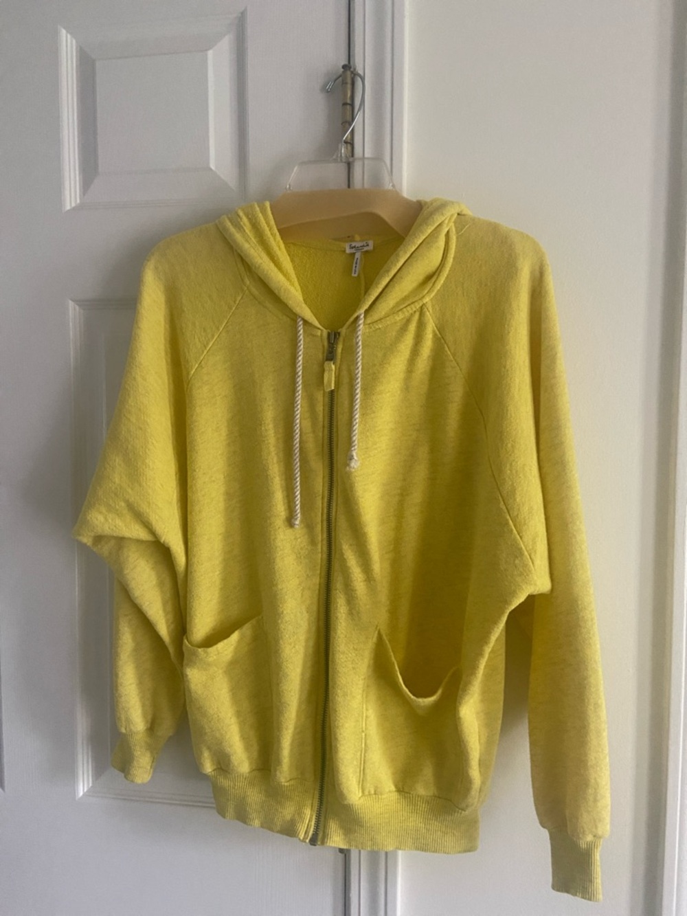 Splendid Bright Yellow Zip-Up Teddy Hoodie